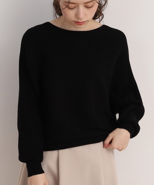 DRESKIP（ドレスキップ）の「◆心きらめく【洗える】リブドルマンニット（ニット/セーター・レディース・グリーン/グレー/ブラック/オフホワイト/ピンク系・00）」の3枚目の写真