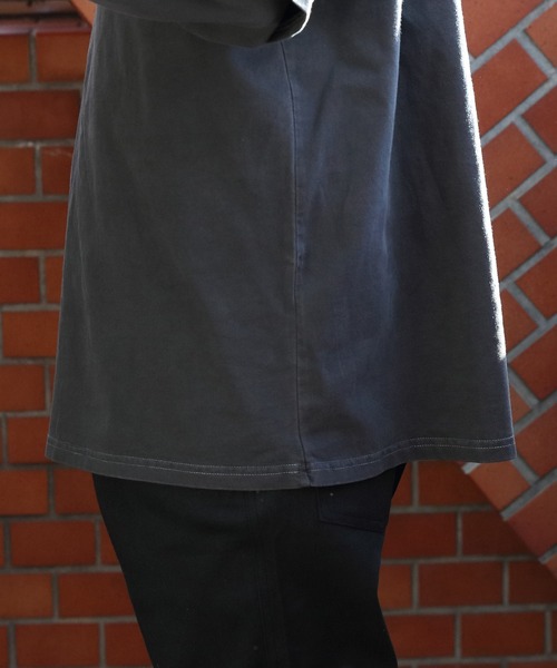 8(eight)(エイト)の「フェイクレイヤードロングTシャツ(Tシャツ/カットソー・メンズ・パープル/キャメル/スミクロ・MEDIUM/LARGE)」の13枚目の写真