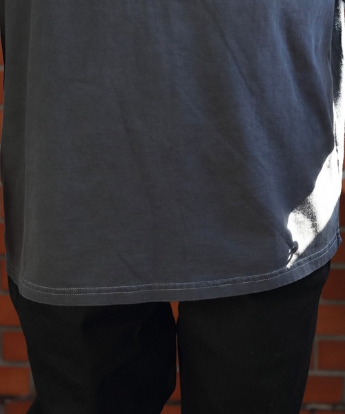 8(eight)(エイト)の「フェイクレイヤードロングTシャツ(Tシャツ/カットソー・メンズ・パープル/キャメル/スミクロ・MEDIUM/LARGE)」の8枚目の写真
