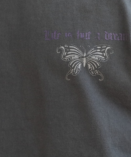 8(eight)(エイト)の「フェイクレイヤードロングTシャツ(Tシャツ/カットソー・メンズ・パープル/キャメル/スミクロ・MEDIUM/LARGE)」の6枚目の写真