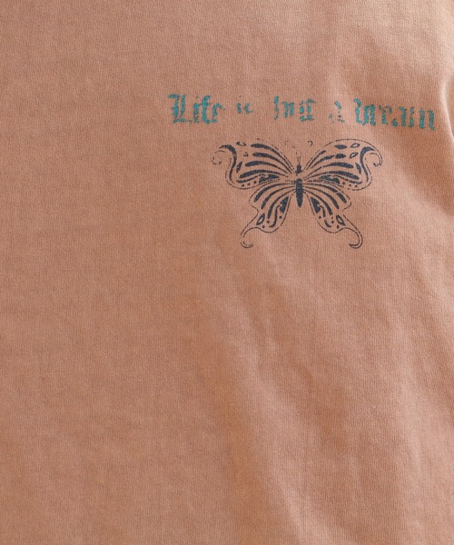 8(eight)(エイト)の「フェイクレイヤードロングTシャツ(Tシャツ/カットソー・メンズ・パープル/キャメル/スミクロ・MEDIUM/LARGE)」の4枚目の写真