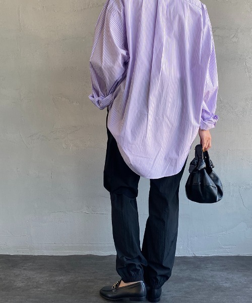 AMERICANA（アメリカーナ）の「[Americana×JEANS FACTORY/アメリカーナ×ジーンズファクトリー] 別注 ナイロンイージーパンツ（その他パンツ・レディース・ブラック/グリーン/ピンク・S/M）」の10枚目の写真