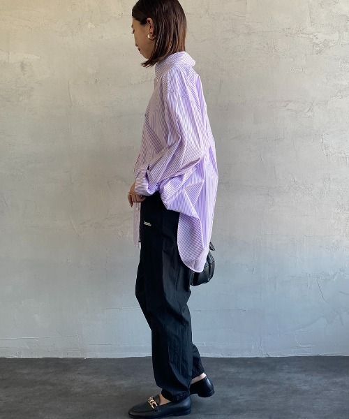 AMERICANA（アメリカーナ）の「[Americana×JEANS FACTORY/アメリカーナ×ジーンズファクトリー] 別注 ナイロンイージーパンツ（その他パンツ・レディース・ブラック/グリーン/ピンク・S/M）」の12枚目の写真