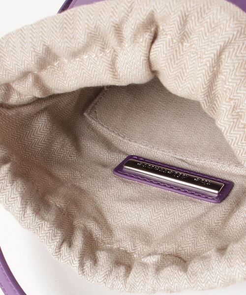 the dilettante(ザ・ディレッタント)の「Daphne Mini レザー×へリンボン柄バッグ(ショルダーバッグ・レディース・ブルー/ベージュ系その他/パープル・FREE)」の6枚目の写真