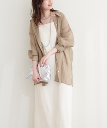 natural couture（ナチュラルクチュール）の「カップ付きキャミワンピース（ワンピース）」