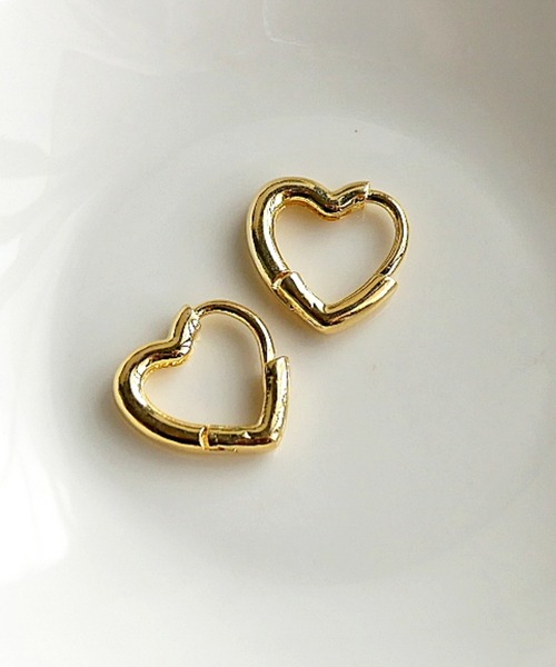 FUNALIVE（ファンアライブ）の「JS SELECT ハートデザインピアス（ピアス（両耳用）・レディース・シルバー/ゴールド・FREE）」の2枚目の写真