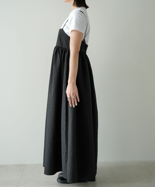 rectangle（レクタングル）の「ジャガードペプラムキャミワンピース（ワンピース・レディース・ブラック/アイボリー・FREE）」の15枚目の写真