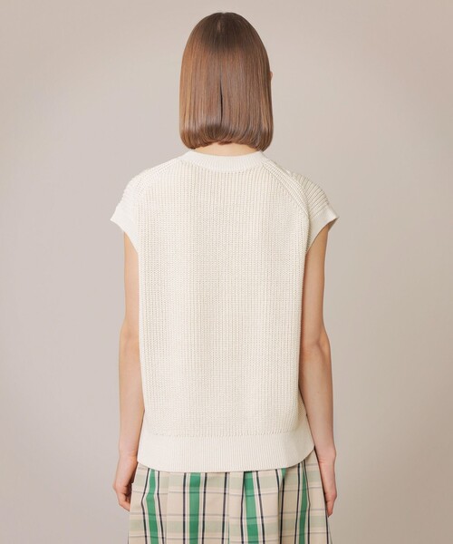 MACKINTOSH LONDON（マッキントッシュ ロンドン）の「ケーブルニットベスト（ベスト・レディース・チャコールグレー/オフホワイト・38）」の6枚目の写真
