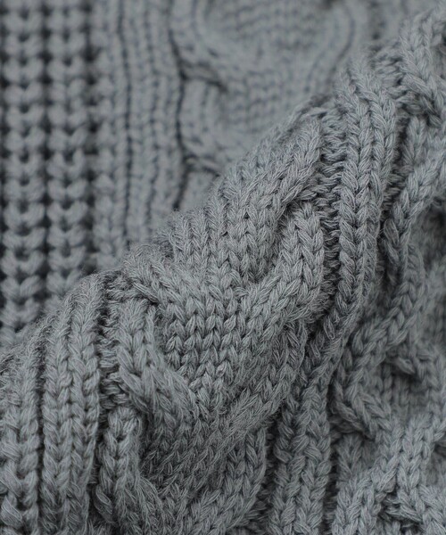 MACKINTOSH LONDON（マッキントッシュ ロンドン）の「ケーブルニットベスト（ベスト・レディース・チャコールグレー/オフホワイト・38）」の10枚目の写真