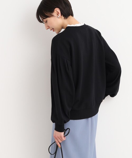 DRESKIP(ドレスキップ)の「◆【大人のためのスウェット】衿フリルレ-スのレイヤード風(スウェット・レディース・グレー/オフホワイト/ブラック・03/02)」の13枚目の写真