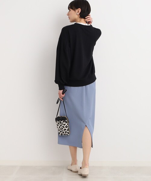 DRESKIP(ドレスキップ)の「◆【大人のためのスウェット】衿フリルレ-スのレイヤード風(スウェット・レディース・グレー/オフホワイト/ブラック・03/02)」の10枚目の写真