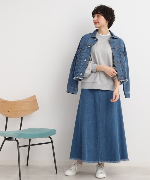 DRESKIP(ドレスキップ)の「◆【大人のためのスウェット】衿フリルレ-スのレイヤード風(スウェット・レディース・グレー/オフホワイト/ブラック・03/02)」の7枚目の写真