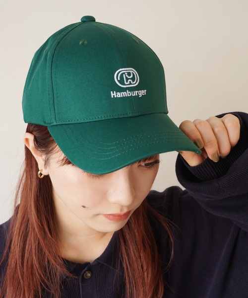 RiNc (リンク)の「【 DOMDOM / ドムドムハンバーガー 】 ドムドム ロー キャップ(キャップ・レディース・アイボリー/ブラック/グリーン・FREE)」の1枚目の写真