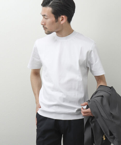 NOLLEY'S goodman（ノーリーズグッドマン）の「シルケットスムース ジャケット用Tシャツ（Tシャツ/カットソー・メンズ・ホワイト/ネイビー/ブラック・L/M/S/XL）」の4枚目の写真