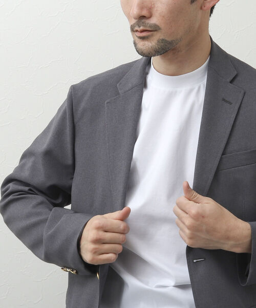 NOLLEY'S goodman（ノーリーズグッドマン）の「シルケットスムース ジャケット用Tシャツ（Tシャツ/カットソー・メンズ・ホワイト/ネイビー/ブラック・L/M/S/XL）」の9枚目の写真