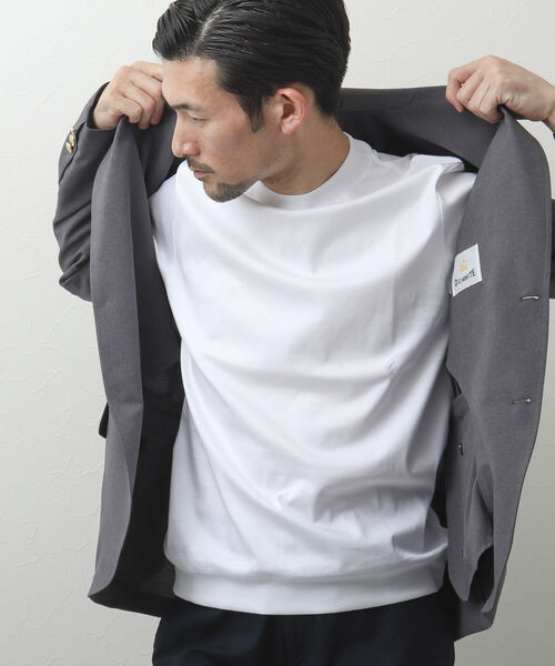 NOLLEY'S goodman（ノーリーズグッドマン）の「シルケットスムース ジャケット用Tシャツ（Tシャツ/カットソー・メンズ・ホワイト/ネイビー/ブラック・L/M/S/XL）」の11枚目の写真