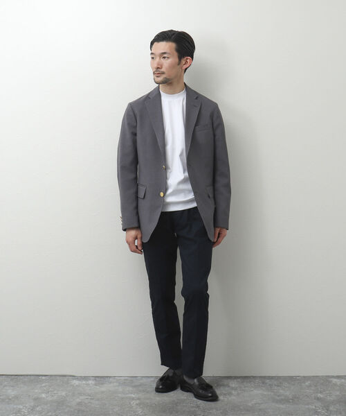 NOLLEY'S goodman（ノーリーズグッドマン）の「シルケットスムース ジャケット用Tシャツ（Tシャツ/カットソー・メンズ・ホワイト/ネイビー/ブラック・L/M/S/XL）」の12枚目の写真