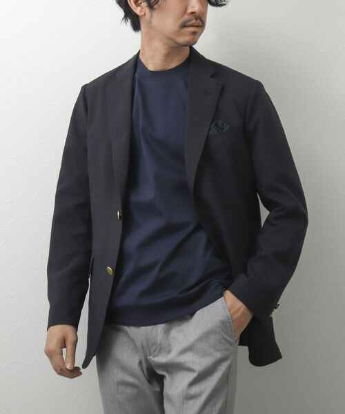 NOLLEY'S goodman（ノーリーズグッドマン）の「シルケットスムース ジャケット用Tシャツ（Tシャツ/カットソー・メンズ・ホワイト/ネイビー/ブラック・L/M/S/XL）」の17枚目の写真