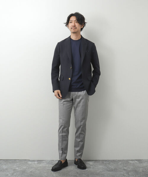 NOLLEY'S goodman（ノーリーズグッドマン）の「シルケットスムース ジャケット用Tシャツ（Tシャツ/カットソー・メンズ・ホワイト/ネイビー/ブラック・L/M/S/XL）」の20枚目の写真