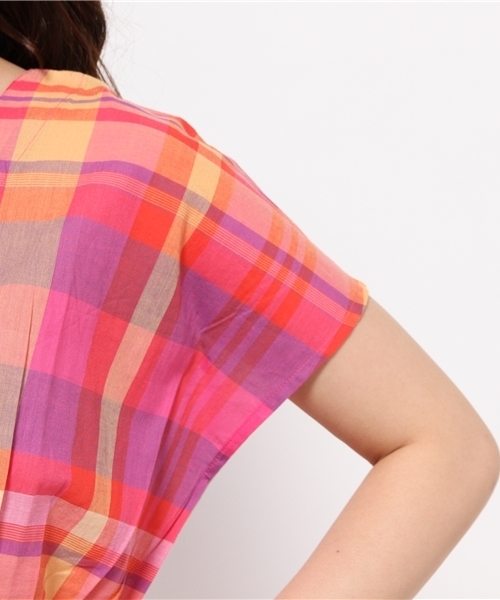 Kastane（カスタネ）の「チェックシャツワンピース（ワンピース・レディース・ピンク/ネイビー・FREE）」の11枚目の写真