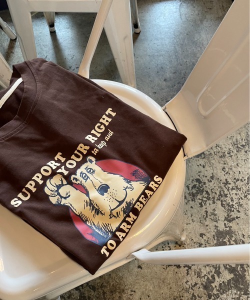 LAC-VERT(ラック・ヴェール)の「【累計販売枚数2万枚突破】ベアプリントTシャツ(Tシャツ/カットソー・レディース・ネイビー/ホワイト/ブラウン/カーキ/イエロー・FREE)」の16枚目の写真