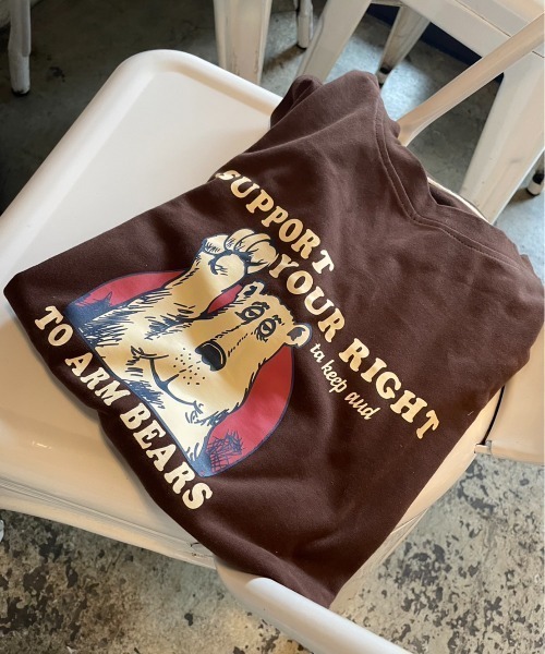 LAC-VERT(ラック・ヴェール)の「【累計販売枚数2万枚突破】ベアプリントTシャツ(Tシャツ/カットソー・レディース・ネイビー/ホワイト/ブラウン/カーキ/イエロー・FREE)」の15枚目の写真