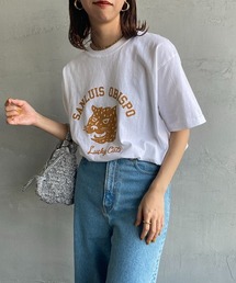 [FUNG/ファング] LUCKY CATS カットオフプリントTシャツ