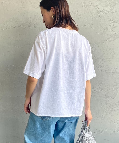 FUNG（ファング）の「[FUNG/ファング] LUCKY CATS カットオフプリントTシャツ（Tシャツ/カットソー・レディース・ホワイト/グレー・M）」の6枚目の写真