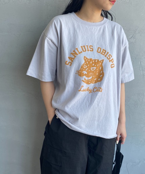 FUNG（ファング）の「[FUNG/ファング] LUCKY CATS カットオフプリントTシャツ（Tシャツ/カットソー・レディース・ホワイト/グレー・M）」の18枚目の写真