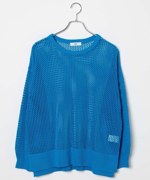 WEGO(ウィゴー)の「WEGO/メッシュニットプルオーバー(ニット/セーター・レディース・ホワイト/ブラック/ブルー/オレンジ/ターコイズブルー・FREE)」の16枚目の写真