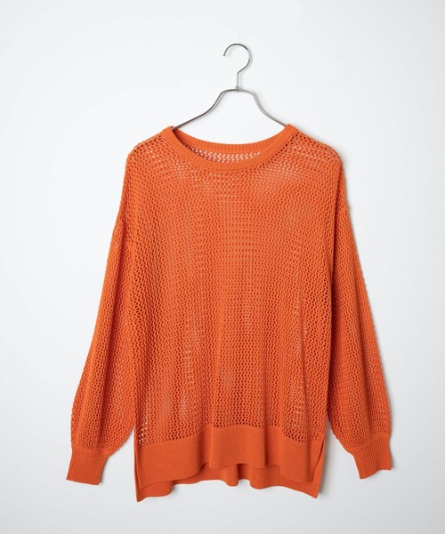 WEGO(ウィゴー)の「WEGO/メッシュニットプルオーバー(ニット/セーター・レディース・ホワイト/ブラック/ブルー/オレンジ/ターコイズブルー・FREE)」の15枚目の写真