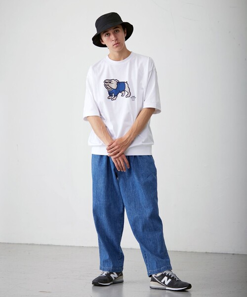 J.PRESS YORK STREET(ジェイプレスヨークストリート)の「【UNISEX】ブルドッグプリントTシャツ(Tシャツ/カットソー・メンズ・グレー系/ネイビー系/ホワイト系/スモーキーグリーン系/オレンジ系/ベージュ系・SMALL/MEDIUM/LARGE)」の10枚目の写真