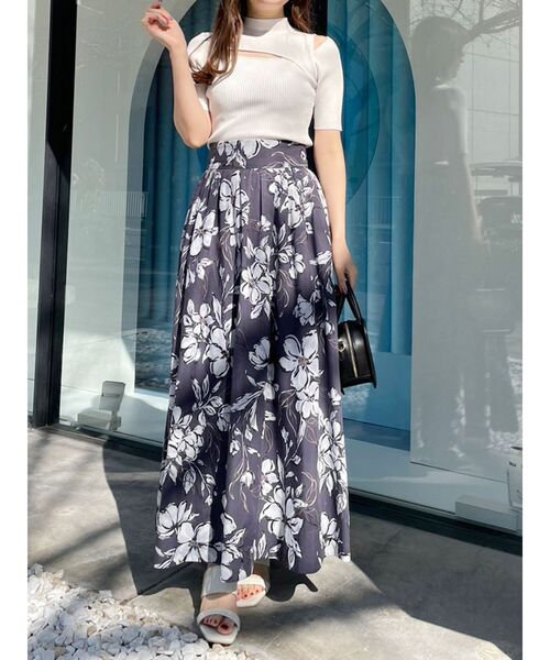 MERCURYDUO（マーキュリーデュオ）の「2WAYスリットボトルネックハーフスリーブニット（ニット/セーター・レディース・ミント/ライトブルー/チャコールグレー/パープル/オフホワイト・FREE）」の21枚目の写真