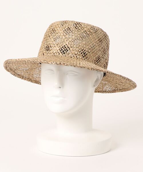 CONTROL FREAK / CTFK（コントロールフリーク）の「透かし編みポークパイハット（ハット・レディース・ブラウン/ベージュ・ONE SIZE）」の4枚目の写真