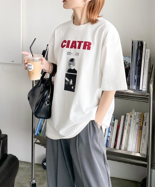 Chillfar(チルファー)の「グラフィックミックスTシャツ(Tシャツ/カットソー・レディース・ホワイト系/ホワイト系1/クリーム/杢グレー/ベージュ系1/アイボリー系/グリーン系1/ネイビー系/ホワイト/グレー系1/アイボリー系1/ネイビー系1/ピンク/ネイビー/オートミール/チャコール・FREE)」の20枚目の写真
