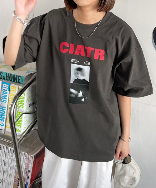 Chillfar(チルファー)の「グラフィックミックスTシャツ(Tシャツ/カットソー・レディース・ホワイト系/ホワイト系1/クリーム/杢グレー/ベージュ系1/アイボリー系/グリーン系1/ネイビー系/ホワイト/グレー系1/アイボリー系1/ネイビー系1/ピンク/ネイビー/オートミール/チャコール・FREE)」の22枚目の写真