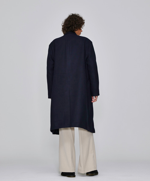 Iroquois（イロコイ）の「IROQUOIS イロコイ / TECH MELTON CO テックメルトンコート / 777205（チェスターコート・メンズ・ブラック/ネイビー・3/2/1）」の10枚目の写真