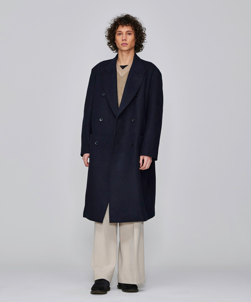 Iroquois（イロコイ）の「IROQUOIS イロコイ / TECH MELTON CO テックメルトンコート / 777205（チェスターコート・メンズ・ブラック/ネイビー・3/2/1）」の19枚目の写真