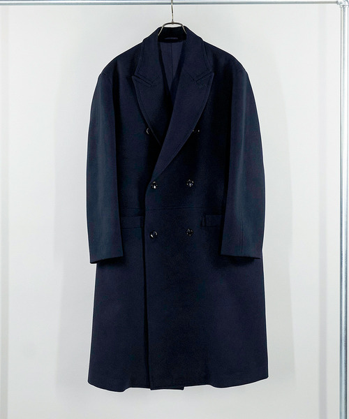Iroquois（イロコイ）の「IROQUOIS イロコイ / TECH MELTON CO テックメルトンコート / 777205（チェスターコート・メンズ・ブラック/ネイビー・3/2/1）」の17枚目の写真