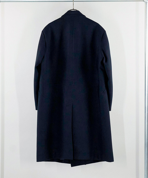 Iroquois（イロコイ）の「IROQUOIS イロコイ / TECH MELTON CO テックメルトンコート / 777205（チェスターコート・メンズ・ブラック/ネイビー・3/2/1）」の7枚目の写真