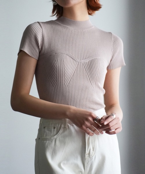 三連休限定値下げ☆Bibiy B.PUFF KNIT Pink 半袖 ニット B PUFF KNIT