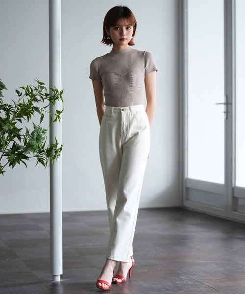 santa fe. アイボリー半袖セーター santa fe. アイボリー半袖セーター santa fe. アイボリー半袖