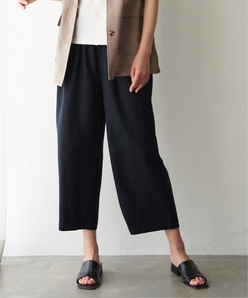 ikka（イッカ）の「麻混ベルト付きワイドパンツ（その他パンツ・レディース・ベージュ/ネイビー/カーキオリーブ/ブルー・S/M/L）」の6枚目の写真