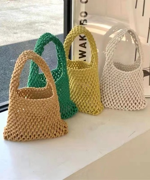 Ritzy（リッツィー）の「ネットデザインミニトートバッグ（トートバッグ・レディース・ブラック/ブルー/ホワイト/ピンク/グリーン/イエロー/ベージュ・FREE）」の10枚目の写真