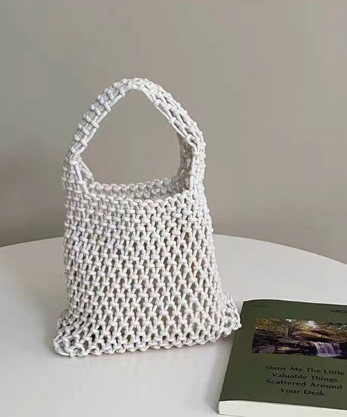 Ritzy（リッツィー）の「ネットデザインミニトートバッグ（トートバッグ・レディース・ブラック/ブルー/ホワイト/ピンク/グリーン/イエロー/ベージュ・FREE）」の13枚目の写真