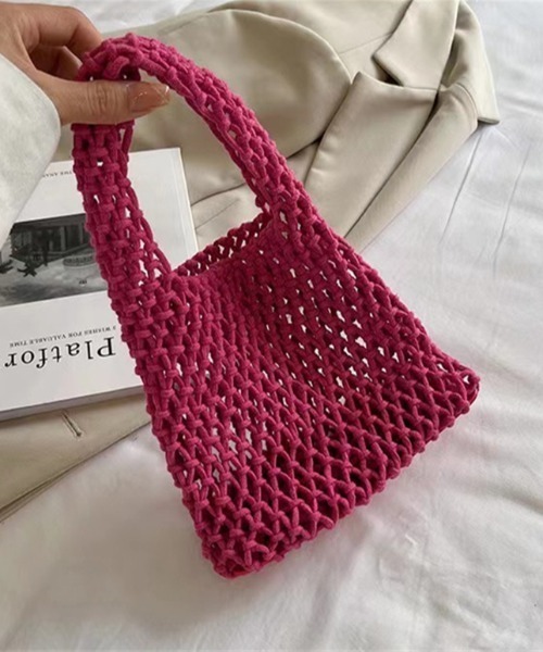 Ritzy（リッツィー）の「ネットデザインミニトートバッグ（トートバッグ・レディース・ブラック/ブルー/ホワイト/ピンク/グリーン/イエロー/ベージュ・FREE）」の16枚目の写真