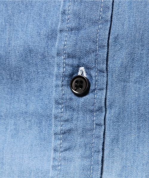 VENCEEXCHANGE（ヴァンスエクスチェンジ）の「デニムグラデーションシャツ5LS       （シャツ/ブラウス・メンズ・ブルー・SMALL/LARGE/MEDIUM）」の11枚目の写真