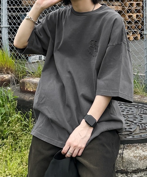 kutir(クティール)の「エンボスピグメントTシャツ(Tシャツ/カットソー・メンズ・スミクロ/ブルー・MEDIUM/LARGE)」の11枚目の写真
