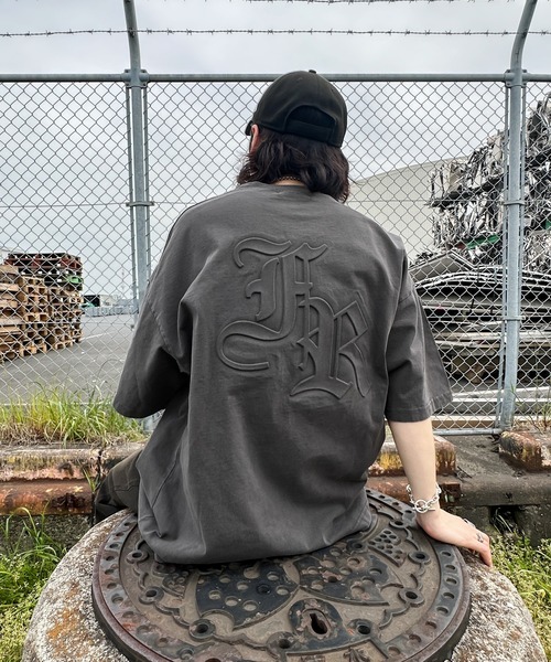 kutir(クティール)の「エンボスピグメントTシャツ(Tシャツ/カットソー・メンズ・スミクロ/ブルー・MEDIUM/LARGE)」の3枚目の写真