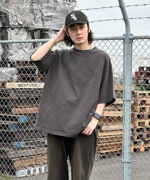 エンボスピグメントTシャツ（Tシャツ/カットソー）｜kutir